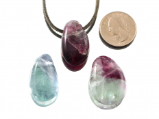 Fluorite (Multicolor) Drop Bead Pendant