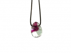 Fluorite (Multicolor) Drop Bead Pendant