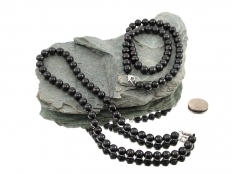 Shungite Bead Necklace - 1 pc