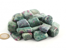 Ruby Fuchsite Shaped Tumbled Stones - 1 lb