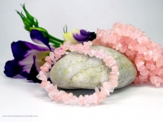 Rose Quartz Chip Bracelet - 1 pc