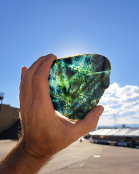 Polychrome Liddicoatite Tourmaline Slice